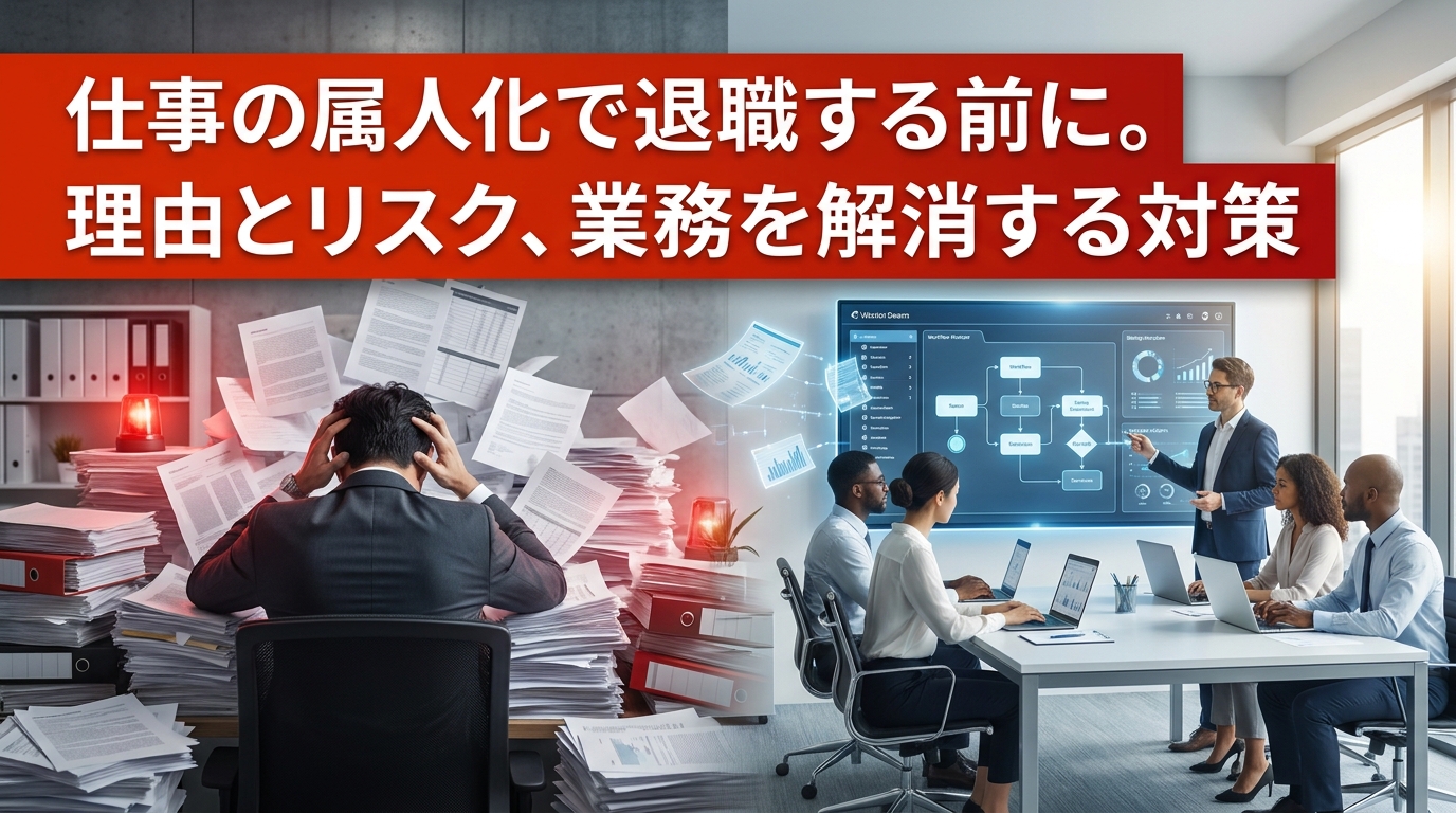 仕事の属人化で退職する前に。理由とリスク、業務を解消する対策