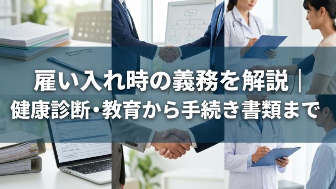 雇い入れ時の義務を解説｜健康診断・教育から手続き・書類まで