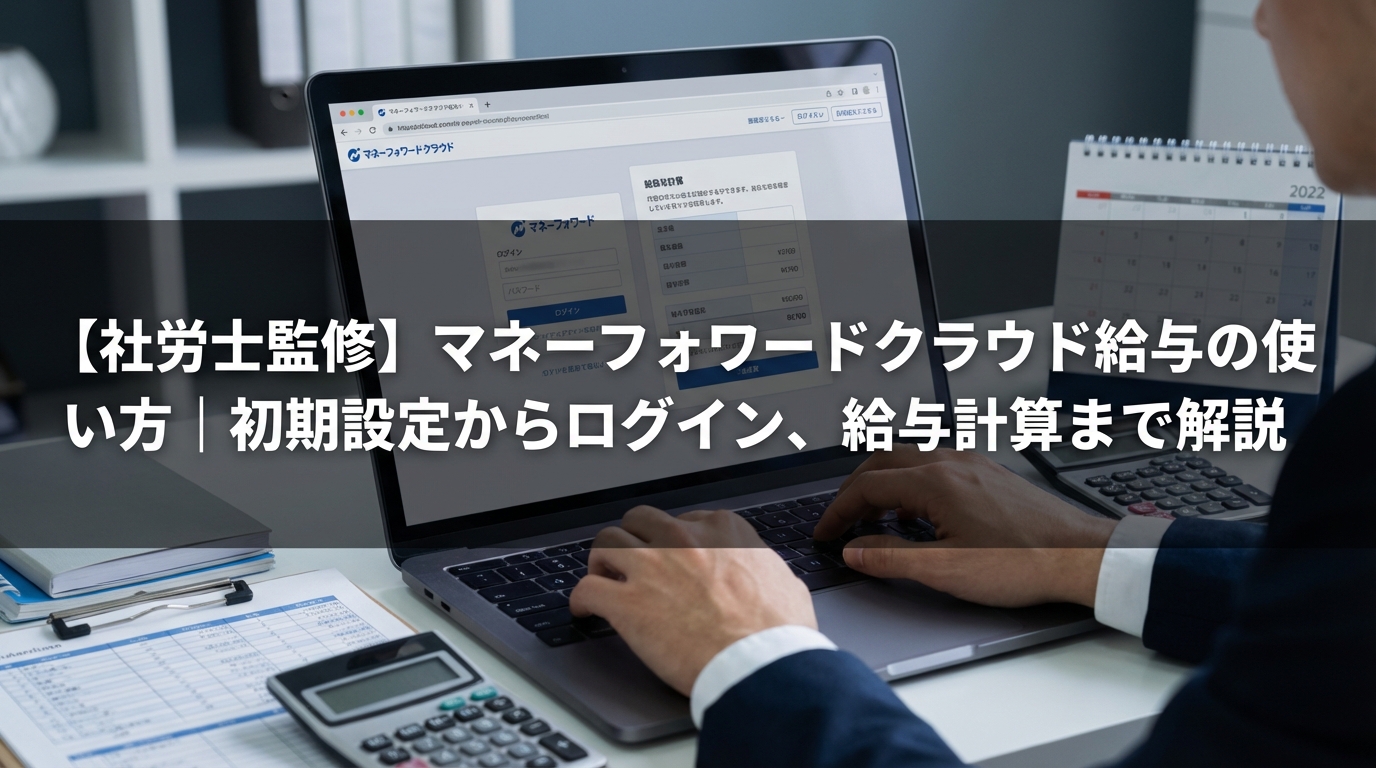 【社労士監修】マネーフォワードクラウド給与の使い方｜初期設定からログイン、給与計算まで解説