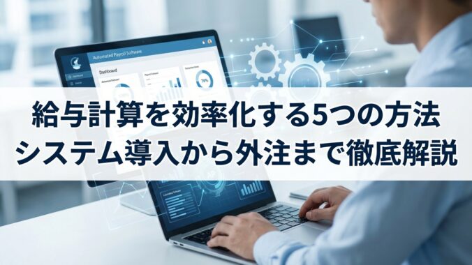 給与計算を効率化する5つの方法｜システム導入から外注まで徹底解説