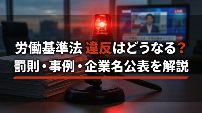 労働基準法 違反はどうなる？罰則・事例・企業名公表を解説
