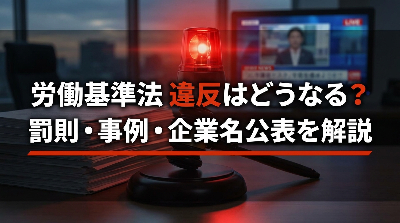 労働基準法 違反はどうなる？罰則・事例・企業名公表を解説