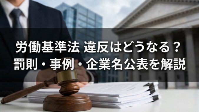 労働基準法 違反はどうなる？罰則・事例・企業名公表を解説