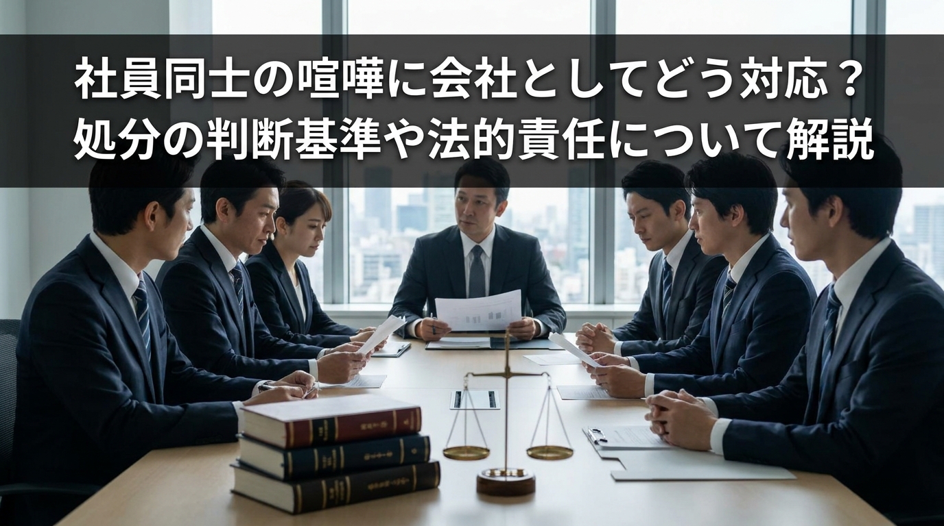社員同士の喧嘩に会社としてどう対応？処分の判断基準や法的責任について解説