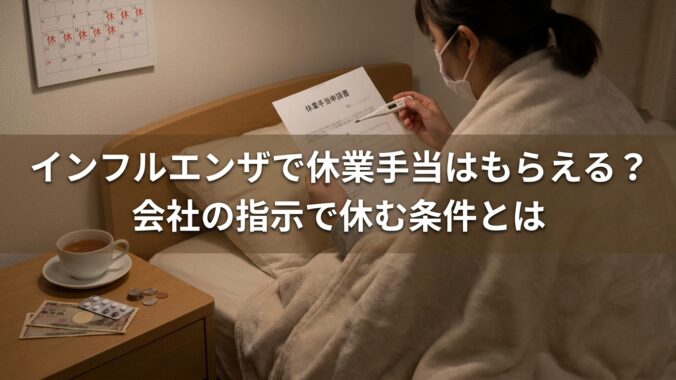 インフルエンザで休業手当はもらえる？会社の指示で休む条件とは
