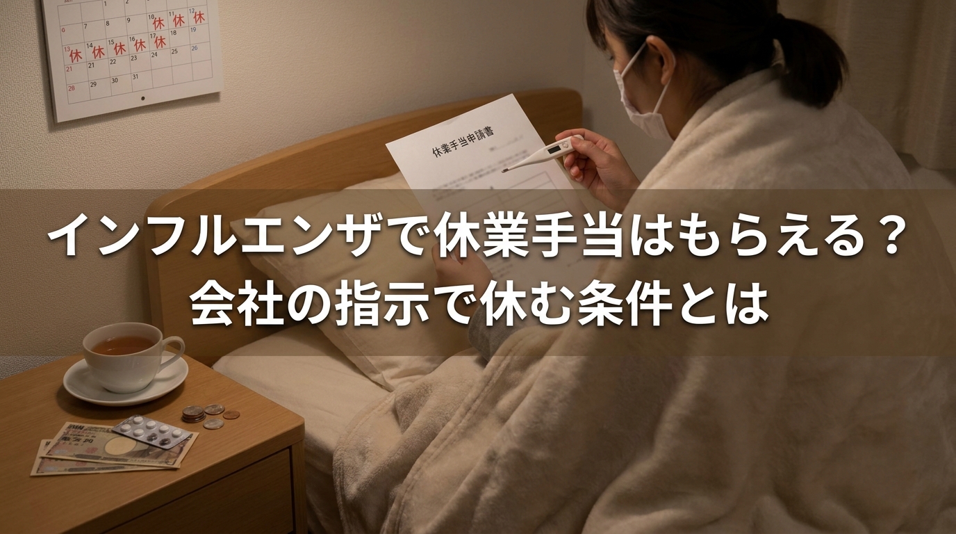 インフルエンザで休業手当はもらえる？会社の指示で休む条件とは