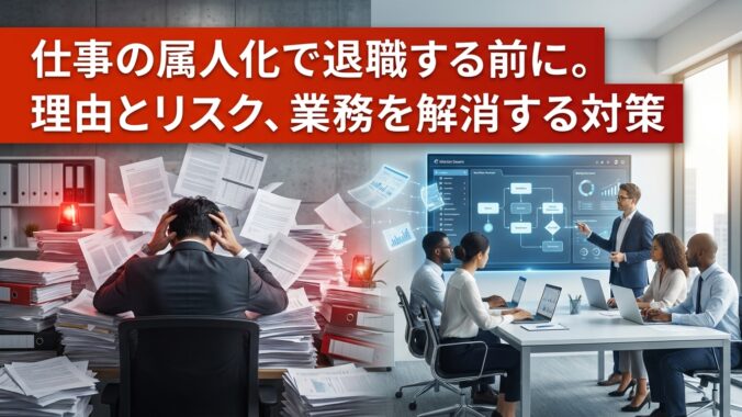 仕事の属人化で退職する前に。理由とリスク、業務を解消する対策