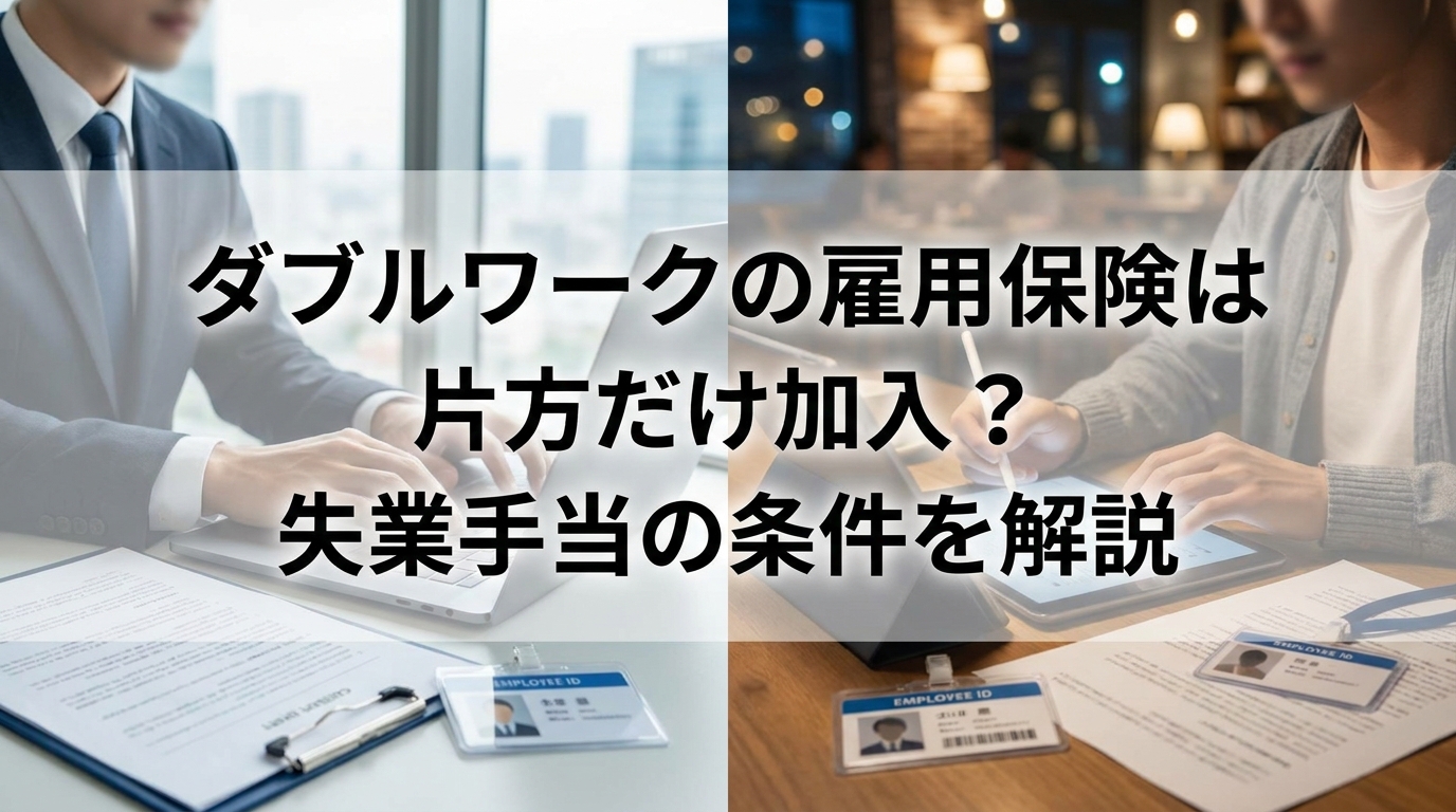 ダブルワークの雇用保険は片方だけ加入？失業手当の条件を解説