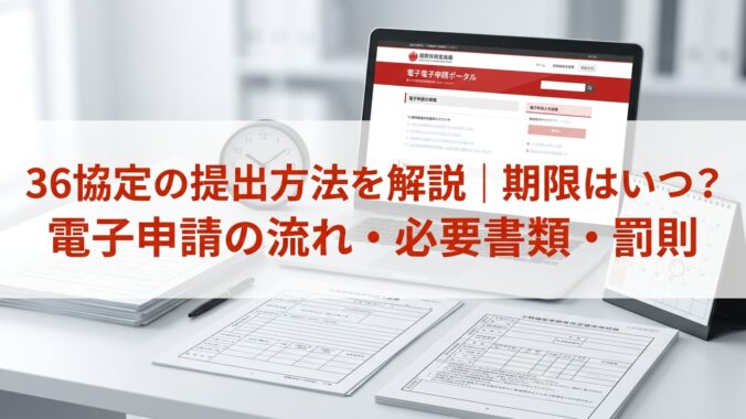 36協定の提出方法を解説｜期限はいつ？電子申請の流れ・必要書類・罰則
