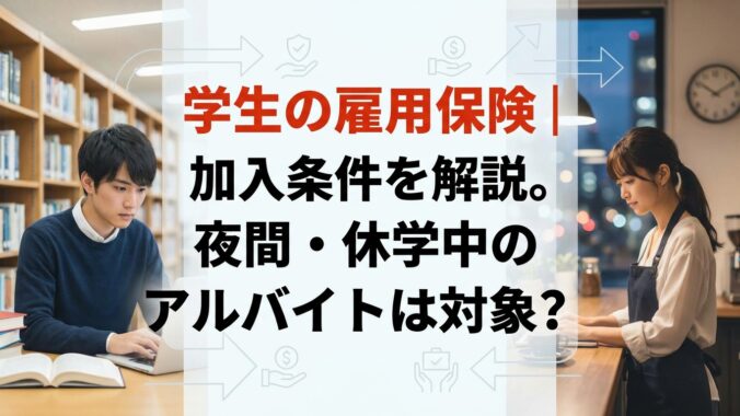 学生の雇用保険｜加入条件を解説。夜間・休学中のアルバイトは対象？