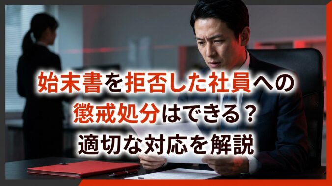始末書を拒否した社員への懲戒処分はできる？適切な対応を解説