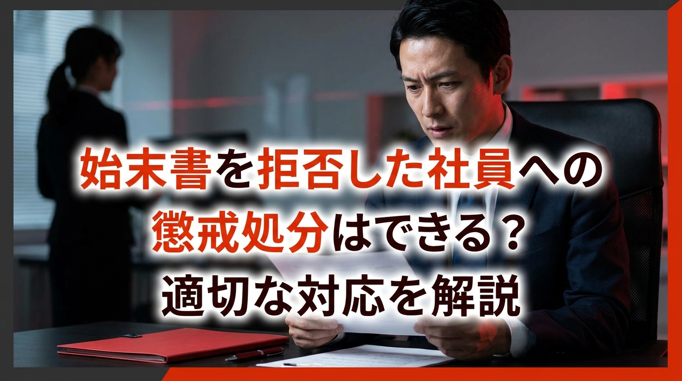 始末書を拒否した社員への懲戒処分はできる？適切な対応を解説