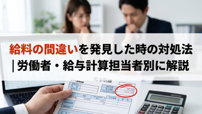 給料の間違いを発見した時の対処法｜労働者・給与計算担当者別に解説