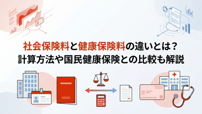 社会保険料と健康保険料の違いとは？計算方法や国民健康保険との比較も解説