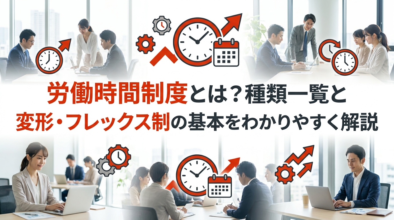 労働時間制度とは？種類一覧と変形・フレックス制の基本をわかりやすく解説