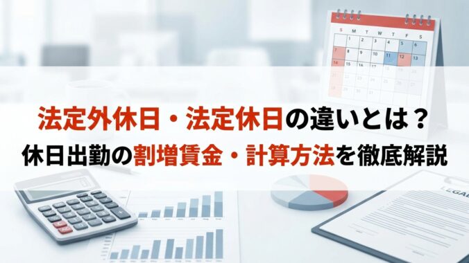 法定外休日・法定休日の違いとは？休日出勤の割増賃金・計算方法を徹底解説
