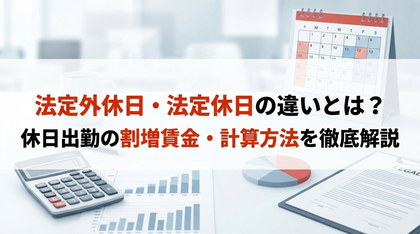 法定外休日・法定休日の違いとは？休日出勤の割増賃金・計算方法を徹底解説