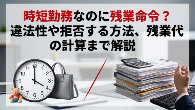 時短勤務なのに残業命令？違法性や拒否する方法、残業代の計算まで解説