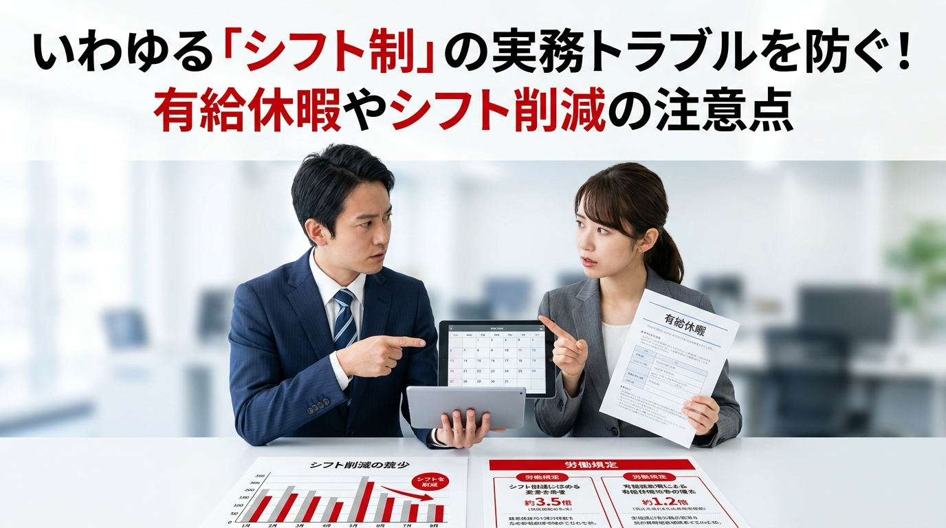 いわゆる「シフト制」の実務トラブルを防ぐ！有給休暇やシフト削減の注意点